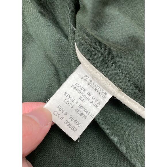 Theory Green Military-Style Fitted Blazer with Piping Detail - Picture 4 of 4